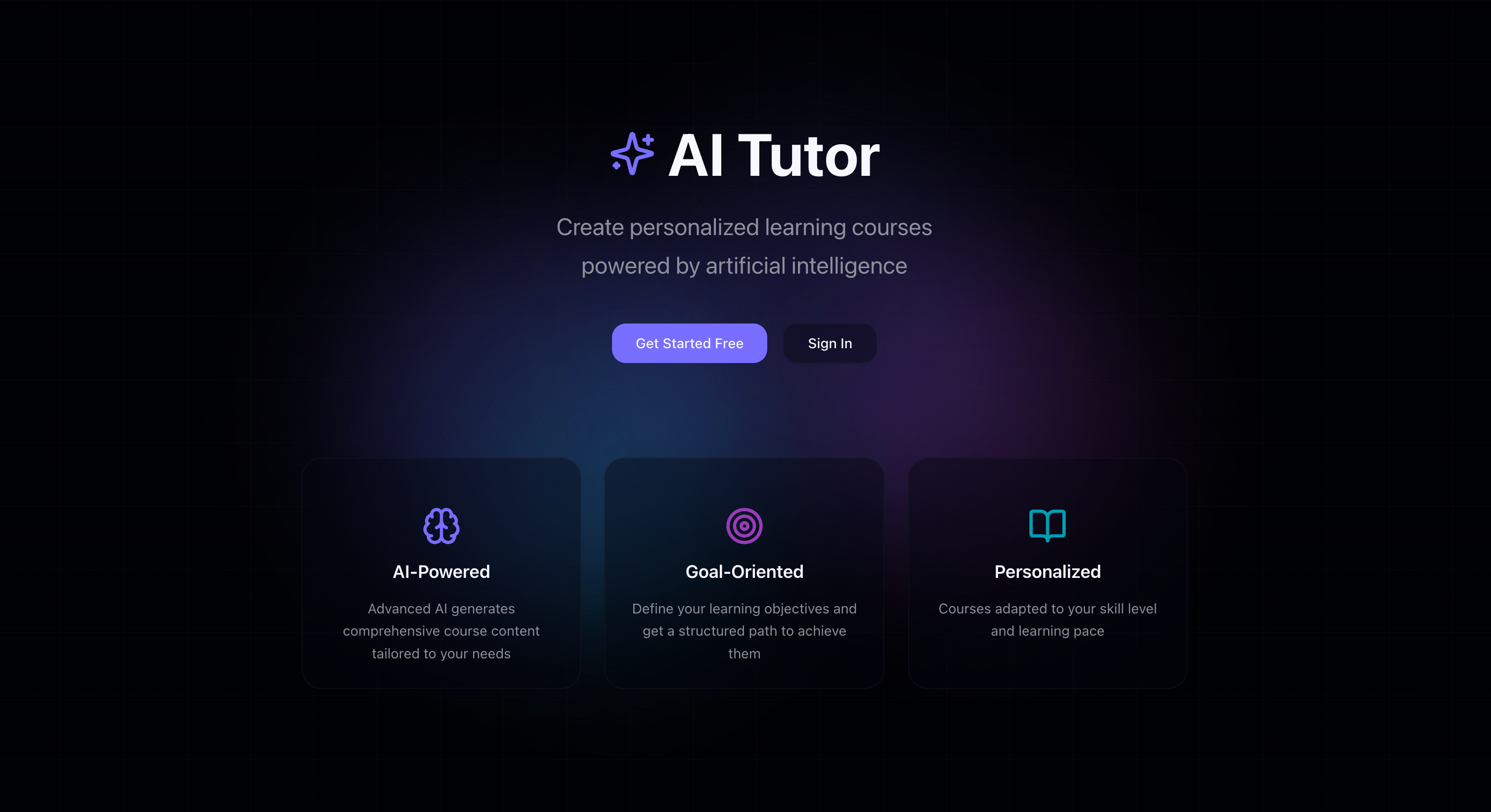 AI Tutor Landing